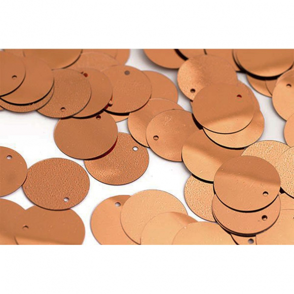 Пайетки россыпью арт.TBY-FLK045 35мм цв.M010 золотой уп.50г