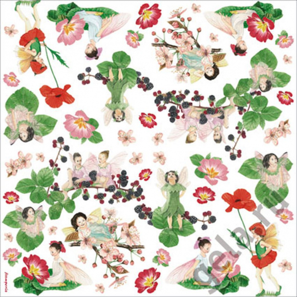 57228_Салфетка рисовая "Цветочные феи"