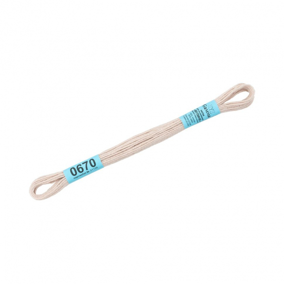 Нитки для вышивания Gamma мулине (0207-0819) 100% хлопок 24 x 8 м цв.0670 св.розово-серый