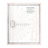 37553_Линейка многофункциональная с прорезями для окружностей, 31 x 26 см