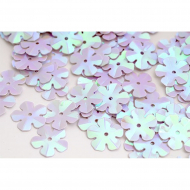 Пайетки россыпью арт.TBY-FLK465 14мм цв.099 белый уп.50г