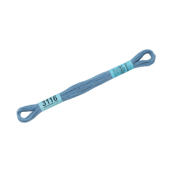 Нитки для вышивания Gamma мулине (3071-3172) 100% хлопок 24 x 8 м цв.3116 голубой