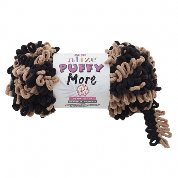 Пряжа для вязания Ализе Puffy More (100% микрополиэстер) 2х150г/11,5м цв.6289