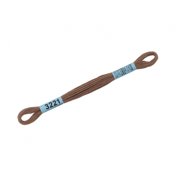 Нитки для вышивания Gamma мулине (3173-6115) 100% хлопок 24 x 8 м цв.3221 т.т.бежевый