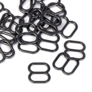 Пряжка регулятор для купальника металл TBY-810D.SW 10мм цв.черный никель, уп.1000шт