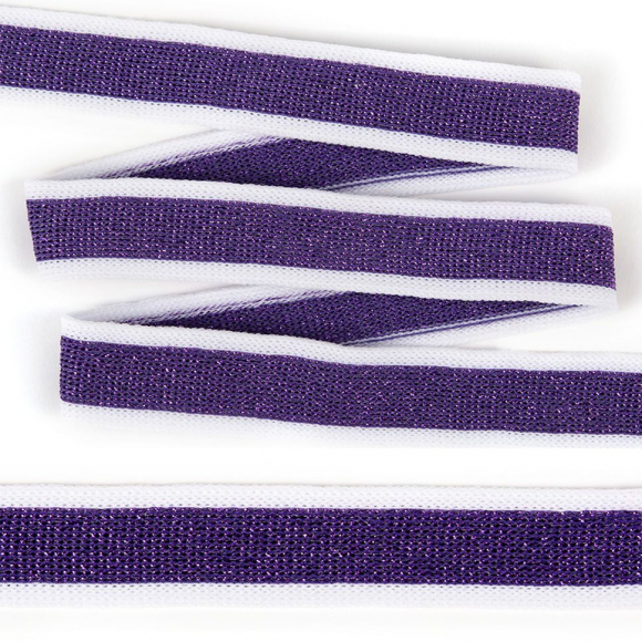 Тесьма TBY трикотажная Лампас KTS3920 шир.20мм цв.сиреневый уп.10м