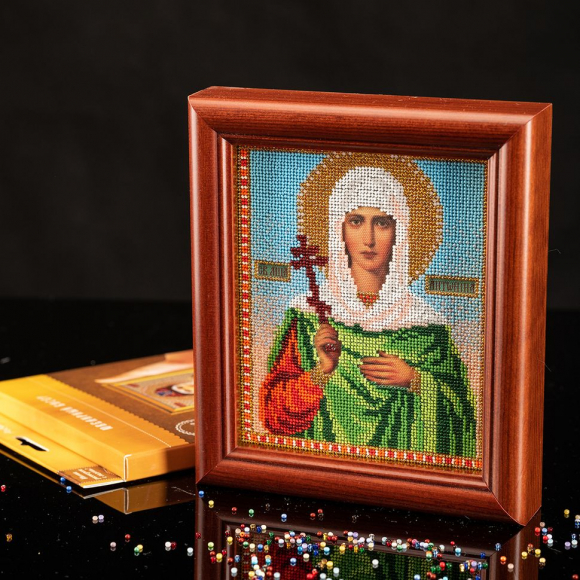 Набор для вышивания бисером КРОШЕ арт. В-308 Св.Антонина 12x14,5 см