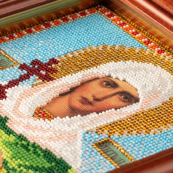 Набор для вышивания бисером КРОШЕ арт. В-308 Св.Антонина 12x14,5 см