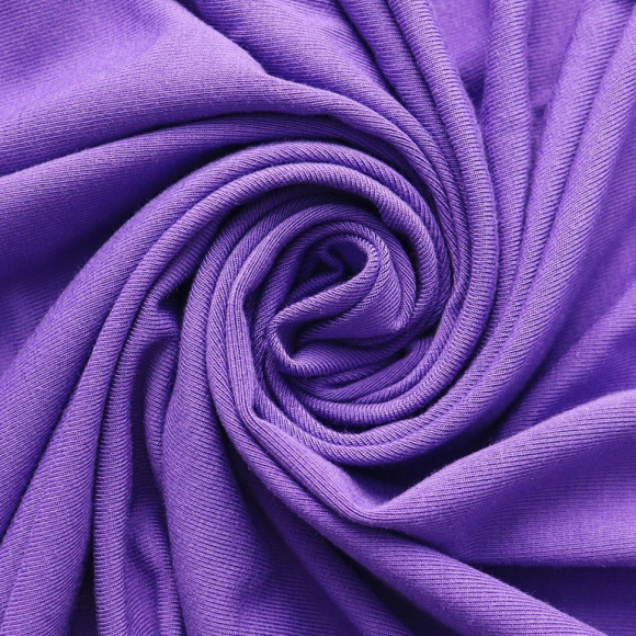 Ткань Трикотаж вискозный 270 г/м? 95% вискоза, 5% спандекс шир.150 см арт.Р.15172.09 цв.09 фиолетовый рул.25м