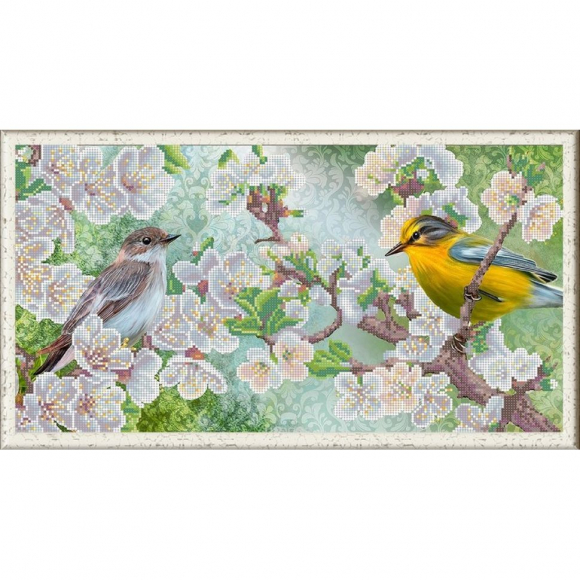 Рисунок на ткани (Бисер) КОНЁК арт. 1272 Весенний щербет 25х45 см Рисунок на ткани (Бисер) КОНЁК арт. 1272 Весенний щербет 25х45 см