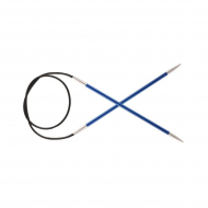 47069 Knit Pro Спицы круговые для вязания Zing 4мм/40см, алюминий