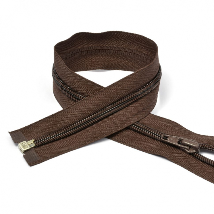 Молния MaxZipper пласт. спираль №5-N 65см цв.F304 т.коричневый уп.50шт