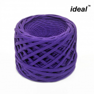 Пряжа Ideal трикотажная лицевая 100м, 350-380 г, ширина 7-9мм цв. темная орхидея