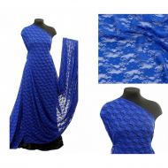 Кружевная ткань стрейч в нарезке арт.TBY.M903 шир.150см 100 г/м? цв.207 синий уп.5м