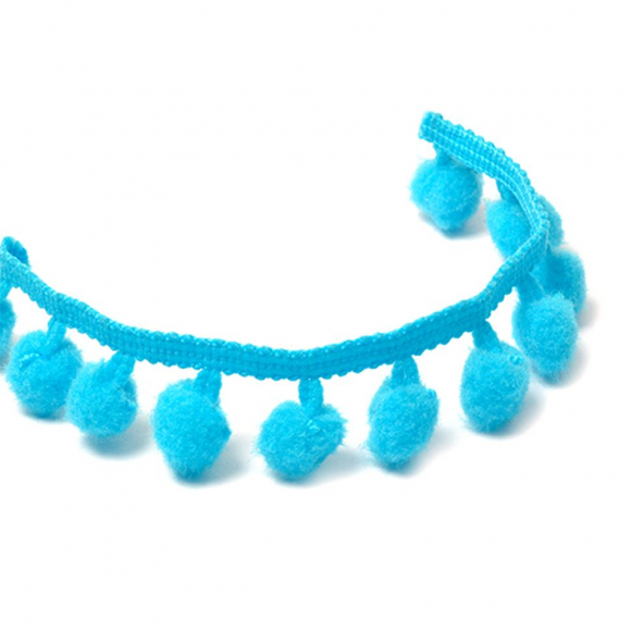 Тесьма с помпонами цв.S370 (020) бирюзовый арт.TBY-LC-20 шир.15-20мм уп.10м Тесьма с помпонами цв.S370 (020) бирюзовый арт.TBY-LC-20 шир.15-20мм уп.10м