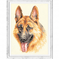 Набор для вышивания ЧУДЕСНАЯ ИГЛА арт.59-23 Немецкая овчарка 21х28 см Набор для вышивания ЧУДЕСНАЯ ИГЛА арт.59-23 Немецкая овчарка 21х28 см