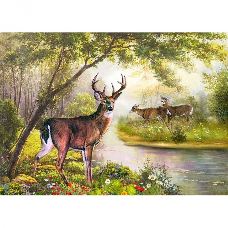 Алмазная мозаика Ah5412 Лесная сказка 50х70