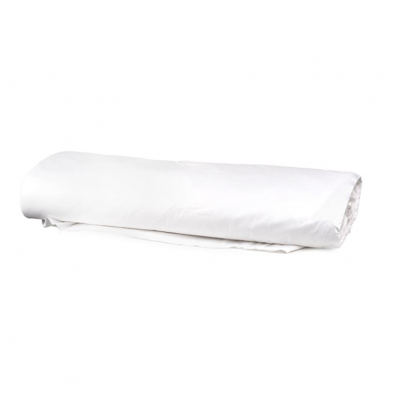 Ткань хлопок гладкокрашен.120г/м шир.150см 100%хлопок цв.белый рул.80-110м