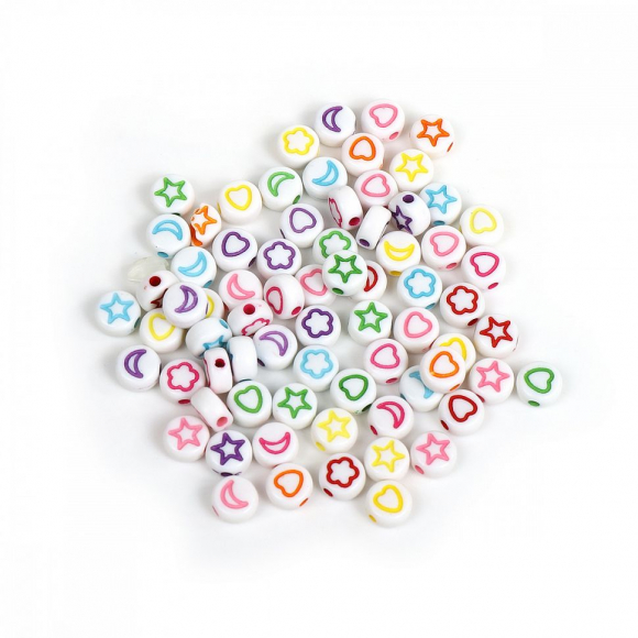 Бусины фигурки ассорти  арт. M4H-B008 уп. 40г (300 ± 10 шт)