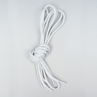 Шнурки круглые 3мм вощеные дл.60см цв. белый (25 компл)
