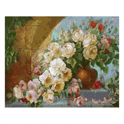 Картины по номерам Белоснежка арт.БЛ.035-AB Королевский букет 40х50 см