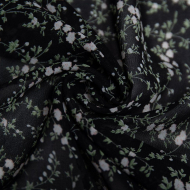 Ткань Шифон 75 г кв.м 100% полиэстер шир.145 см арт.Р.33976.03 цв.03 черный уп.30м Ткань Шифон 75 г кв.м 100% полиэстер шир.145 см арт.Р.33976.03 цв.03 черный уп.30м