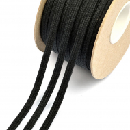 Шнур круглый х/б 07мм 6539 цв.005 черный уп.50м