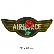 Термоаппликации  арт.TBY.A04 Airforce и Роза 95х40 мм уп.10 шт