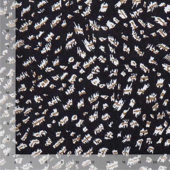 Ткань Штапель 105 г кв.м 100% вискоза шир.145 см арт.Р.32221.04 цв.04 черный уп.45м