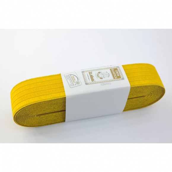 113959_Резинка-пояс, 40 мм, цвет желтый