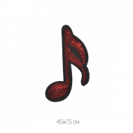 Термоаппликации с пайетками арт.TBY.2154 Нота 4,5х7,5см, уп.10 шт.