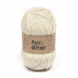 Пряжа для вязания Magic 4 Hobby (80% шерсть, 20% акрил) 5х100г/125м цв. белый