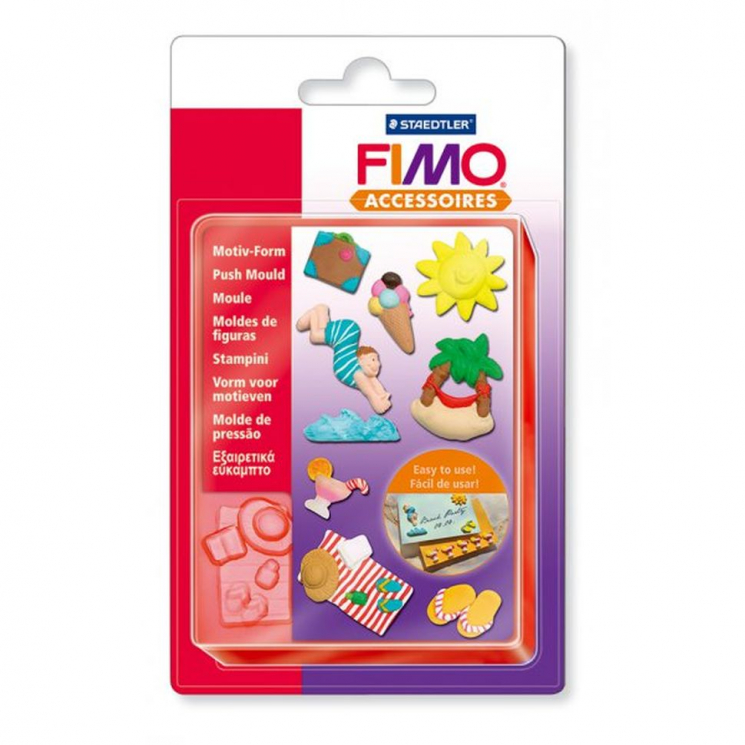 FIMO Формочки для литья Каникулы уп. 10 форм 3x3 см арт.8725 03