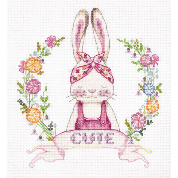 Набор для вышивания PANNA арт. J-7126 Милая зайка 20,5х21,5 см