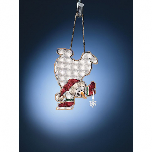 Набор для вышивания бисером MILL HILL Кувырок снеговика 6х9 см Набор для вышивания бисером MILL HILL Кувырок снеговика 6х9 см