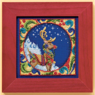 Набор для вышивания бисером MILL HILL Северный олень 12,7х12,7 см