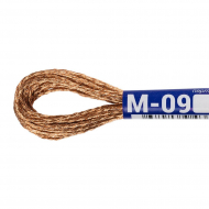 Нитки для вышивания Gamma мулине NM металлик 100% полиэстер 12 x 8 м цв.М-09 медный