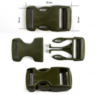 Фастекс 25мм FE25А цв.темный хаки нагрузка 60 кг уп.20 шт