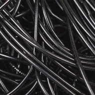 Канитель мягкая, гладкая арт.KAN/MD0,7-23 глянец, цв.черный уп.100 г