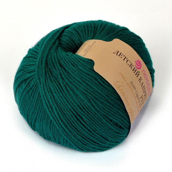 Пряжа для вязания ПЕХ Детский каприз Fit (100% акрил) 5х50г/225м цв.573 т.изумруд