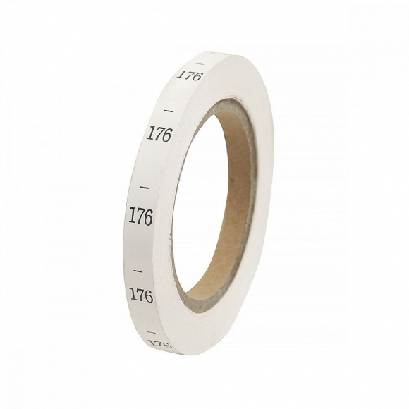 Размерники полиэстер 176 белый 10х25 мм ТВ в рул. 300 шт