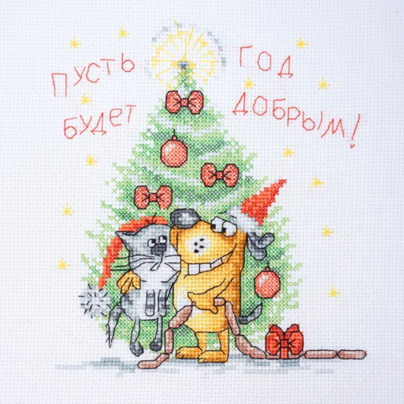Набор для вышивания МАРЬЯ ИСКУСНИЦА арт.01.033.29 Добрый год 17х17 см Набор для вышивания МАРЬЯ ИСКУСНИЦА арт.01.033.29 Добрый год 17х17 см