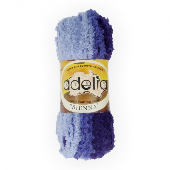 Пряжа ADELIA SIENNA (100% нейлон) 5х100г/20м СК цв.01 св.синий-синий-васильковый