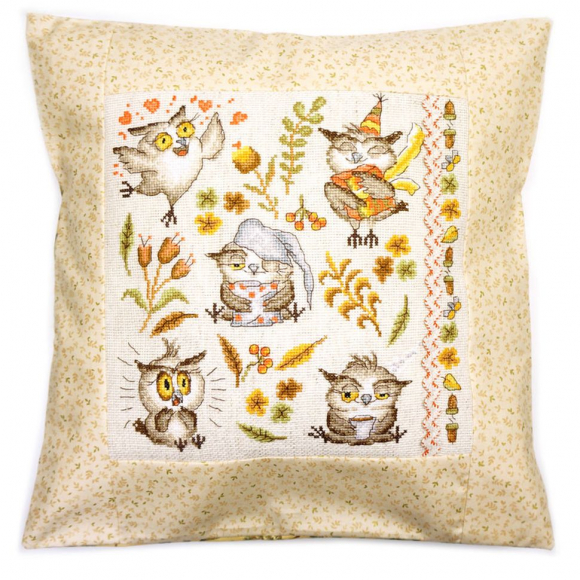 Набор для вышивания МАРЬЯ ИСКУСНИЦА арт.14.001.31 Наволочка Совуля красотуля 40х40 см