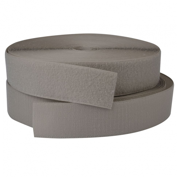 Лента липучка TBY пришивная кач.B шир.50мм цв.F310 серый уп.25м (пара)