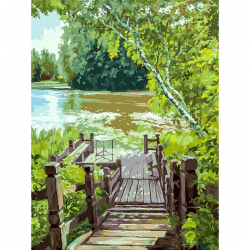 Картины по номерам Белоснежка арт.БЛ.280-AS Лесенка 30х40 см