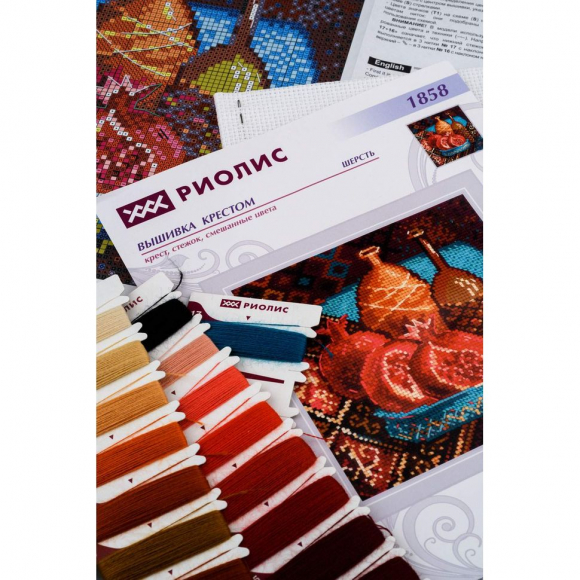 Набор для вышивания РИОЛИС арт.1858 Гранаты 20х20 см Набор для вышивания РИОЛИС арт.1858 Гранаты 20х20 см