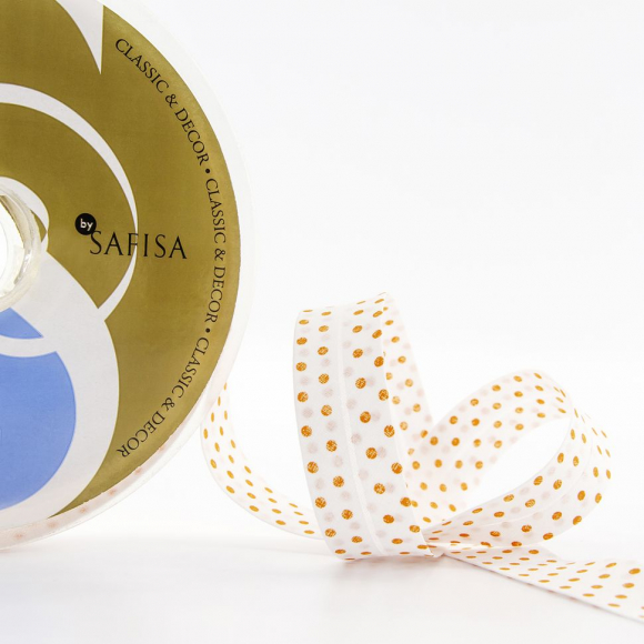 Косая бейка с рисунком SAFISA, арт.6474, 20 мм, 25 м, цвет 01