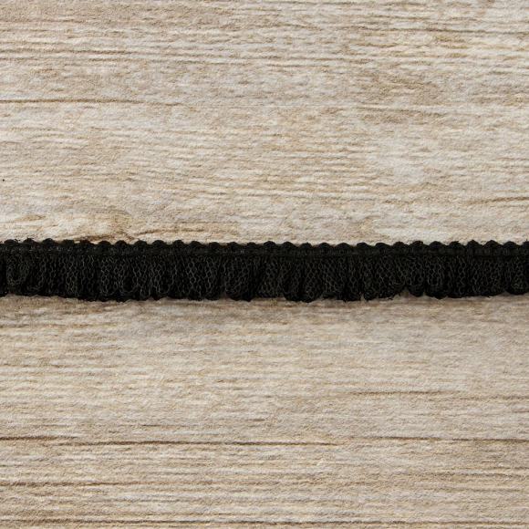 Тесьма декоративная, 17 мм, цвет чёрный