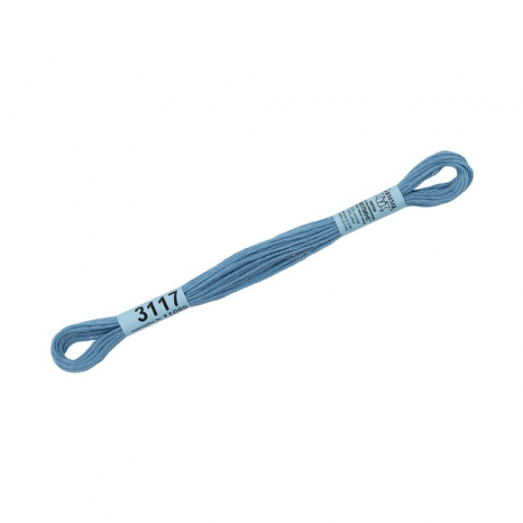 Нитки для вышивания Gamma мулине (3071-3172) 100% хлопок 24 x 8 м цв.3117 голубой